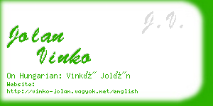 jolan vinko business card